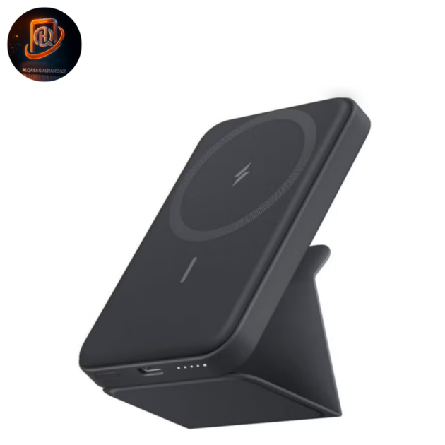 باور بنك Anker 622 MagGo مغناطيسي – شحن لاسلكي – 5000mAh – قابل للطي – USB-C – أسود