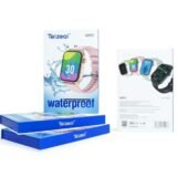 ساعة Telzeal WP01 الذكية مقاومة للماء IP68 مع شاشتها اللمسية الكاملة وسوارين قابلين للتبديل