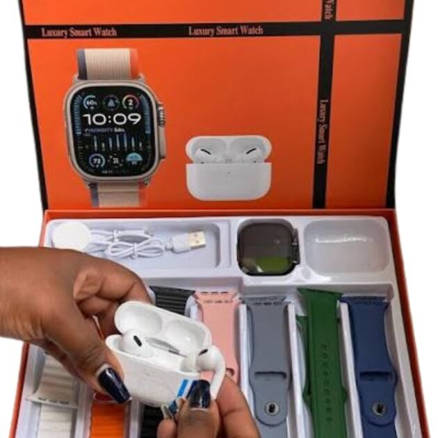 طقم Crown M30 الذكي مع سماعات لاسلكية – مجموعة 10 في 1