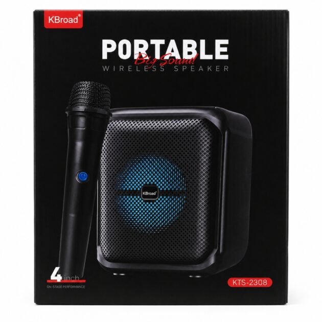 مكبر صوت KBroad KTS-2308 بلوتوث مع مايك لاسلكي | KBroad KTS-2308  Bluetooth Speaker