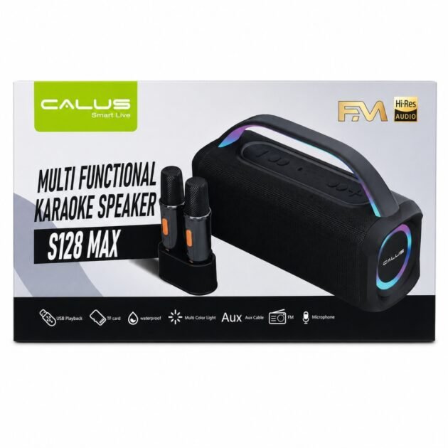 سماعة كالوس S128  كاريوكي مع 2 مايك | Calus S128 Karaoke Speaker