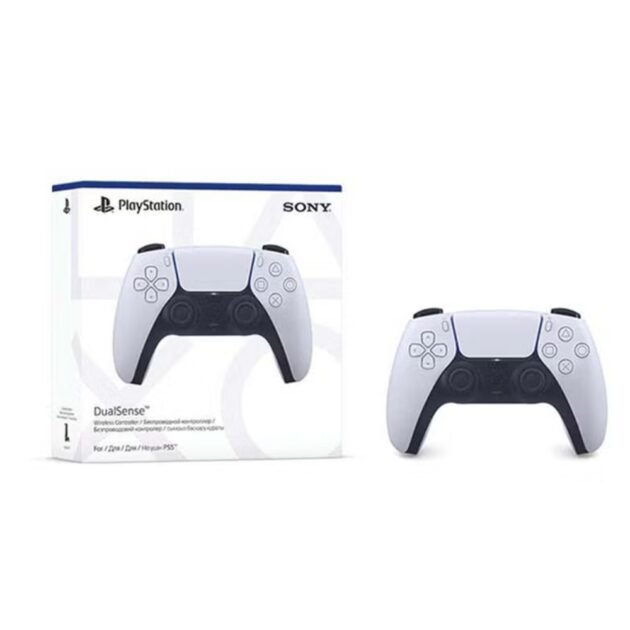 وحدة تحكم سوني دوال سينس اللاسلكية لجهاز بلايستيشن 5 – DualSense Wireless Controller White