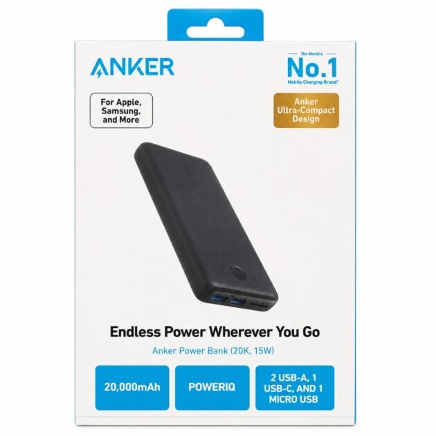 باور بنك أنكر 20000mAh |  15W بتقنية IQ